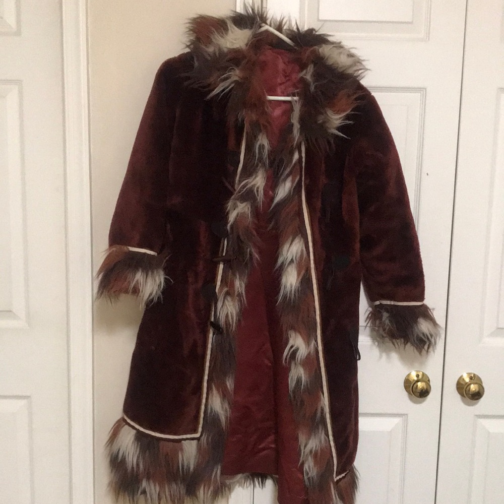 🌸NEW🌸 Vintage Extremely Rare Penny Lane Feather/Fur Long Toggle Coat